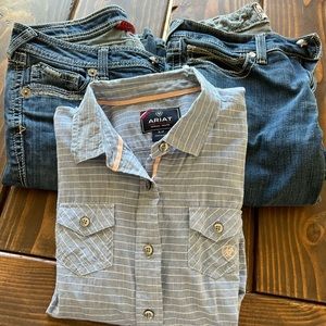 Ariat show shirt and jeans